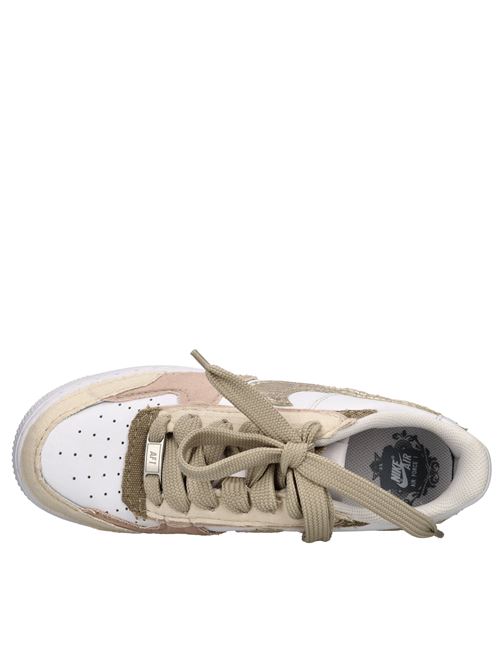 Sneakers Air Force 1 in pelle e tessuto NIKE SEDDYS | NISE235256BIANCO-BEIGE-ORO